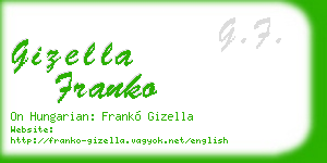 gizella franko business card