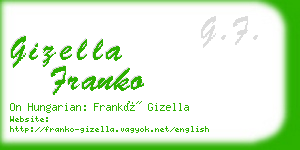 gizella franko business card